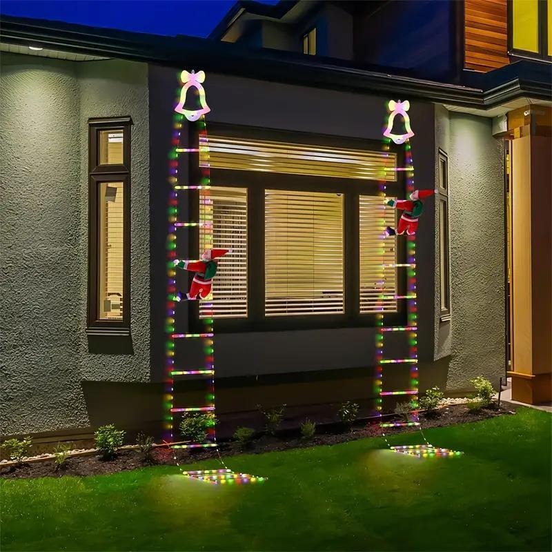 TLOPA® LED Christmas Ladder Decoration Lights with Santa Claus