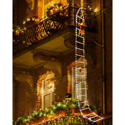 TLOPA® LED Christmas Ladder Decoration Lights with Santa Claus