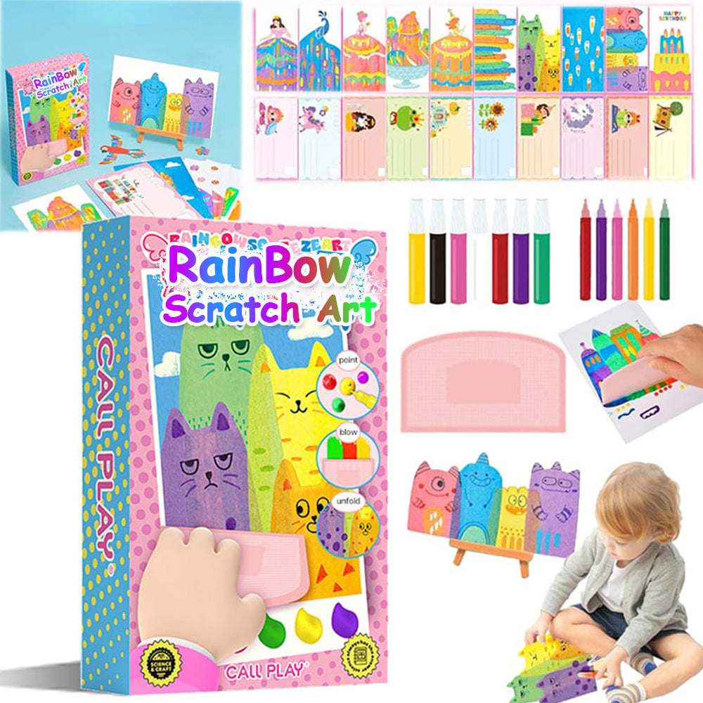 20Pcs DIY Rainbow Scratch Art