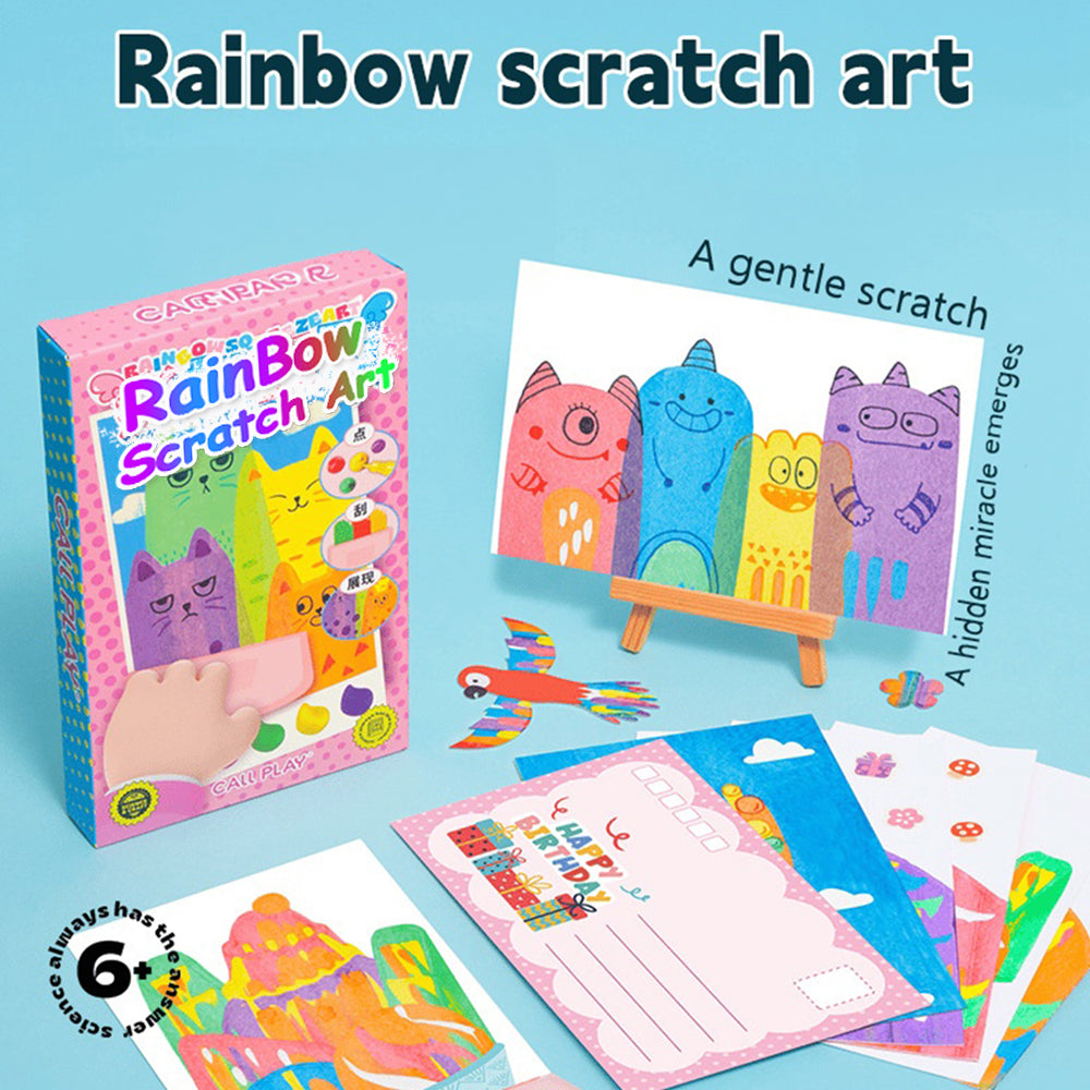 20Pcs DIY Rainbow Scratch Art