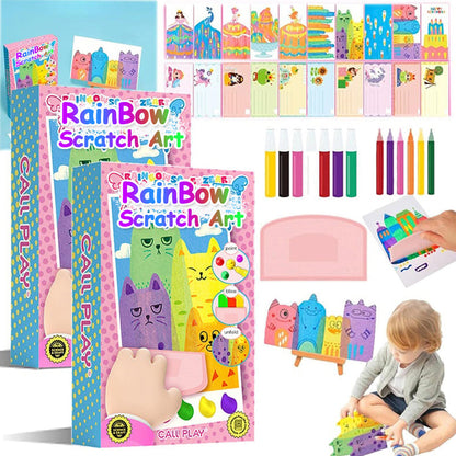 20Pcs DIY Rainbow Scratch Art