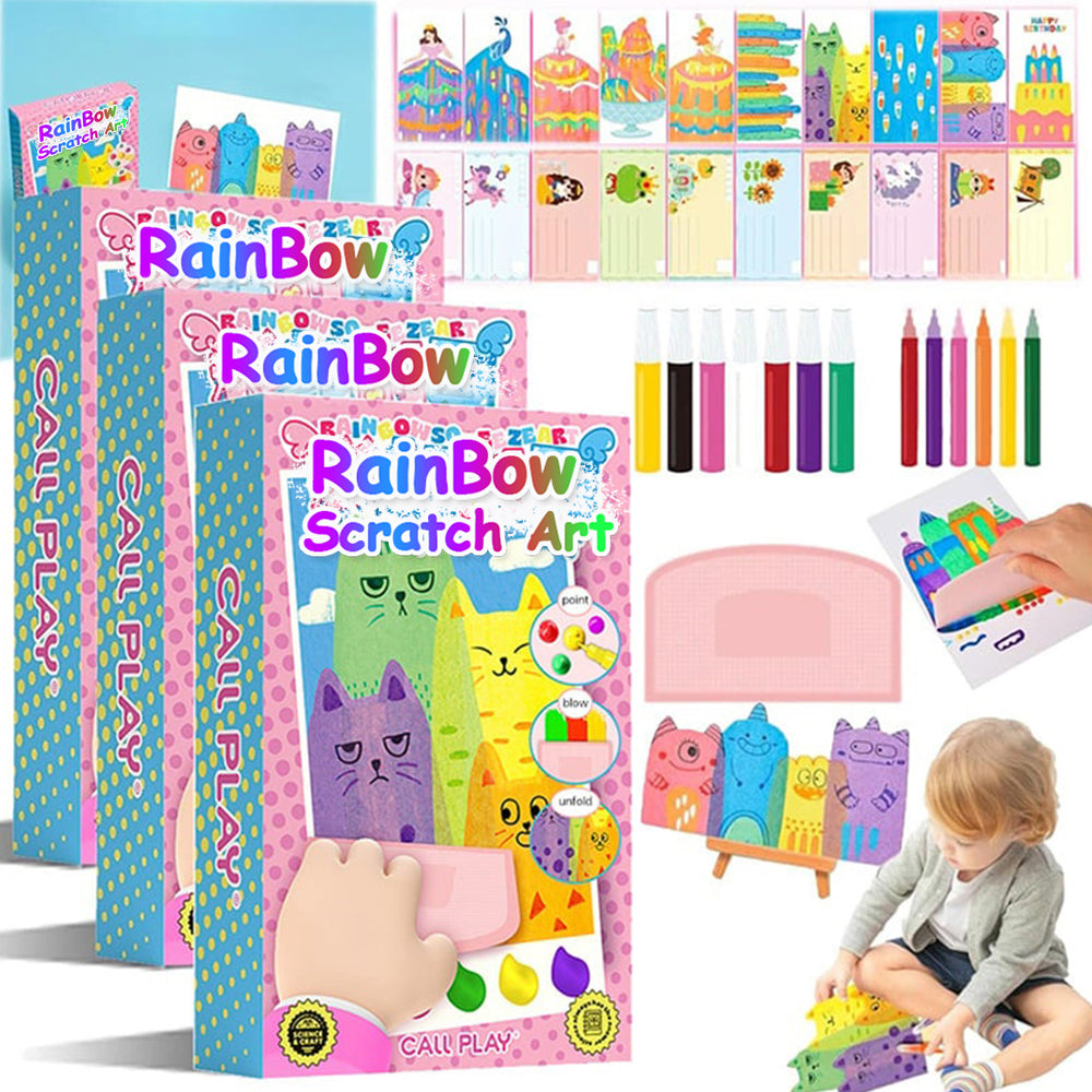 20Pcs DIY Rainbow Scratch Art