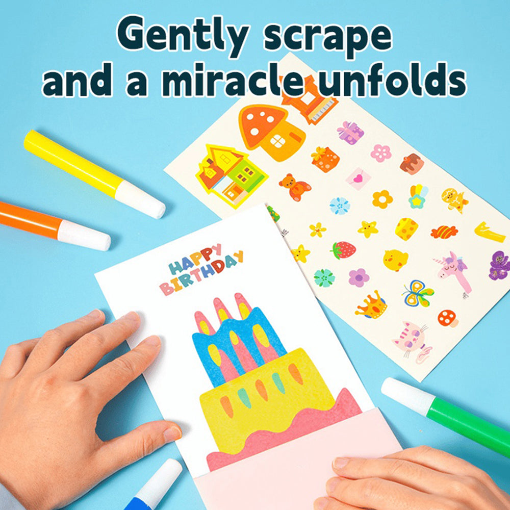 20Pcs DIY Rainbow Scratch Art