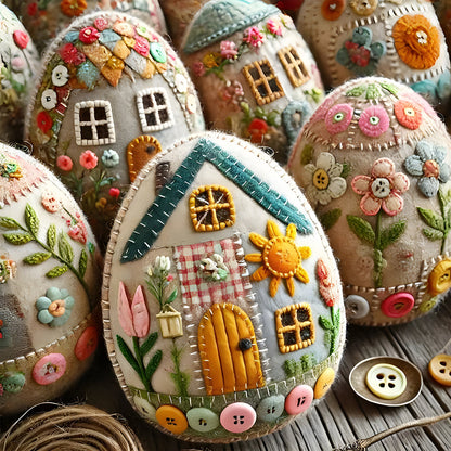 [Handmade] 🏡🥚Patchwork Felt Egg House DIY Kit