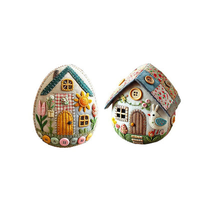 [Handmade] 🏡🥚Patchwork Felt Egg House DIY Kit