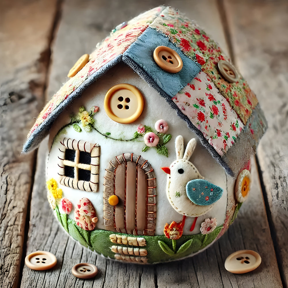 [Handmade] 🏡🥚Patchwork Felt Egg House DIY Kit