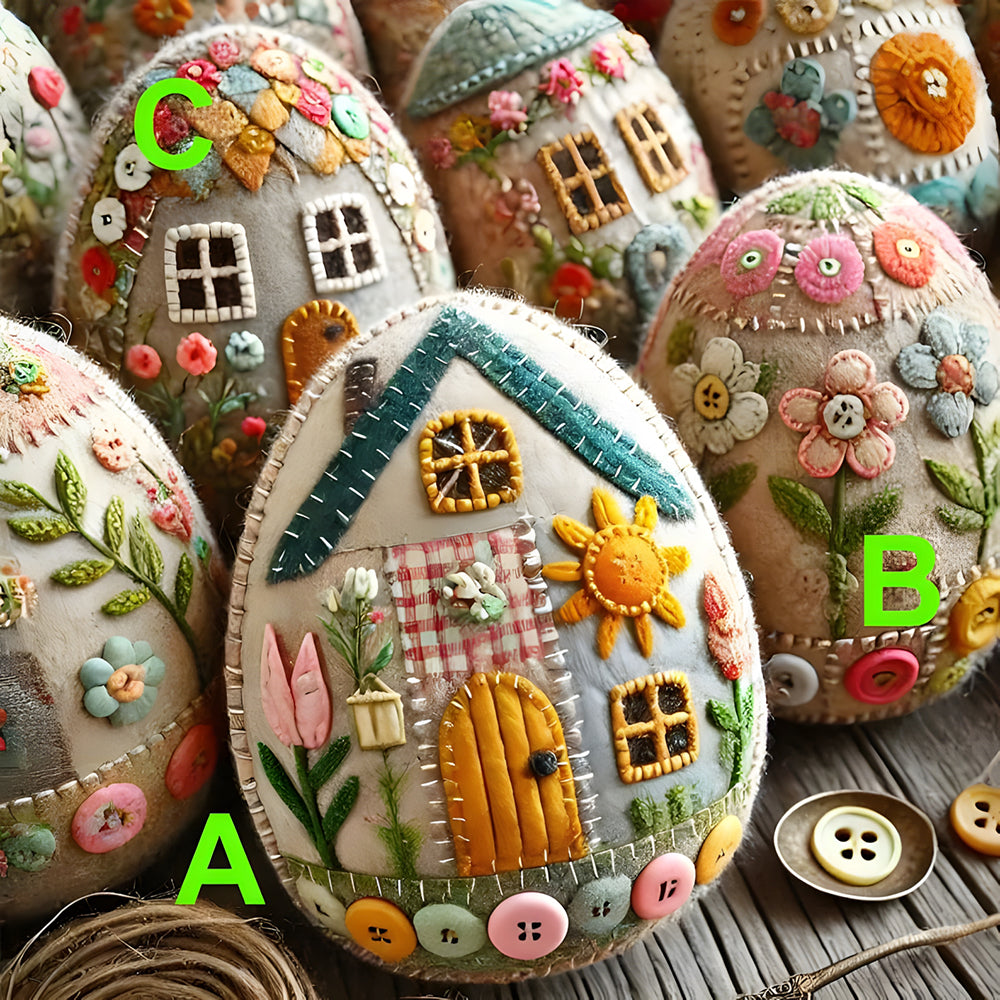 [Handmade] 🏡🥚Patchwork Felt Egg House DIY Kit
