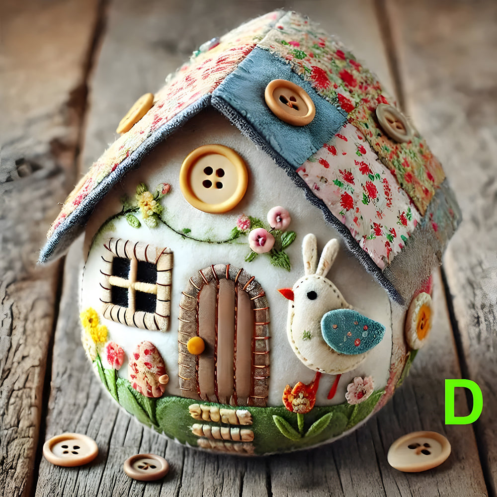 [Handmade] 🏡🥚Patchwork Felt Egg House DIY Kit