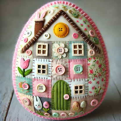 [Handmade] 🏡🥚Patchwork Felt Egg House DIY Kit